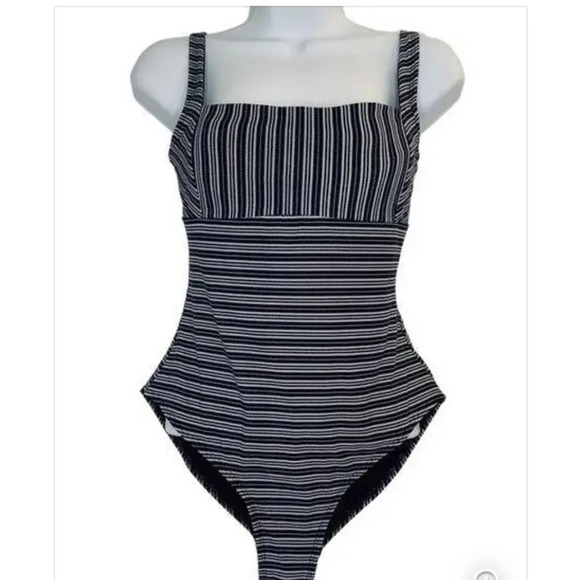 Nip Tuck Other - Nip Tuck Navy and white nautical striped Underwire One Piece Swimsuit Size 10